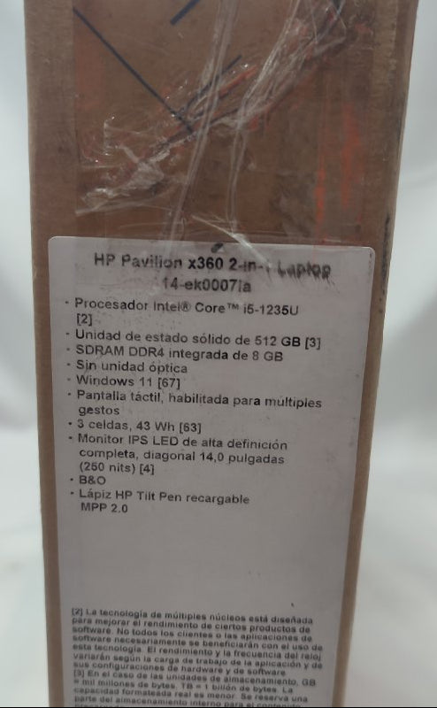 Notebook Hp Pavilion X360 2 In 1 Laptop 14-Ek0007la Cpu: I5-1235u / Ssd: 512gb / Ram: 8gb