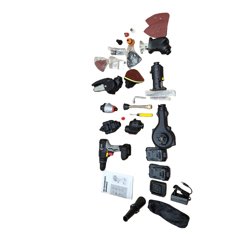 Combo Taladro Con Herramientas Eléctricas 10 En 1 Lernen Ct10en1 Gris