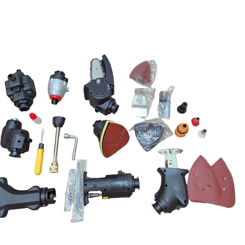 Combo Taladro Con Herramientas Eléctricas 10 En 1 Lernen Ct10en1 Gris