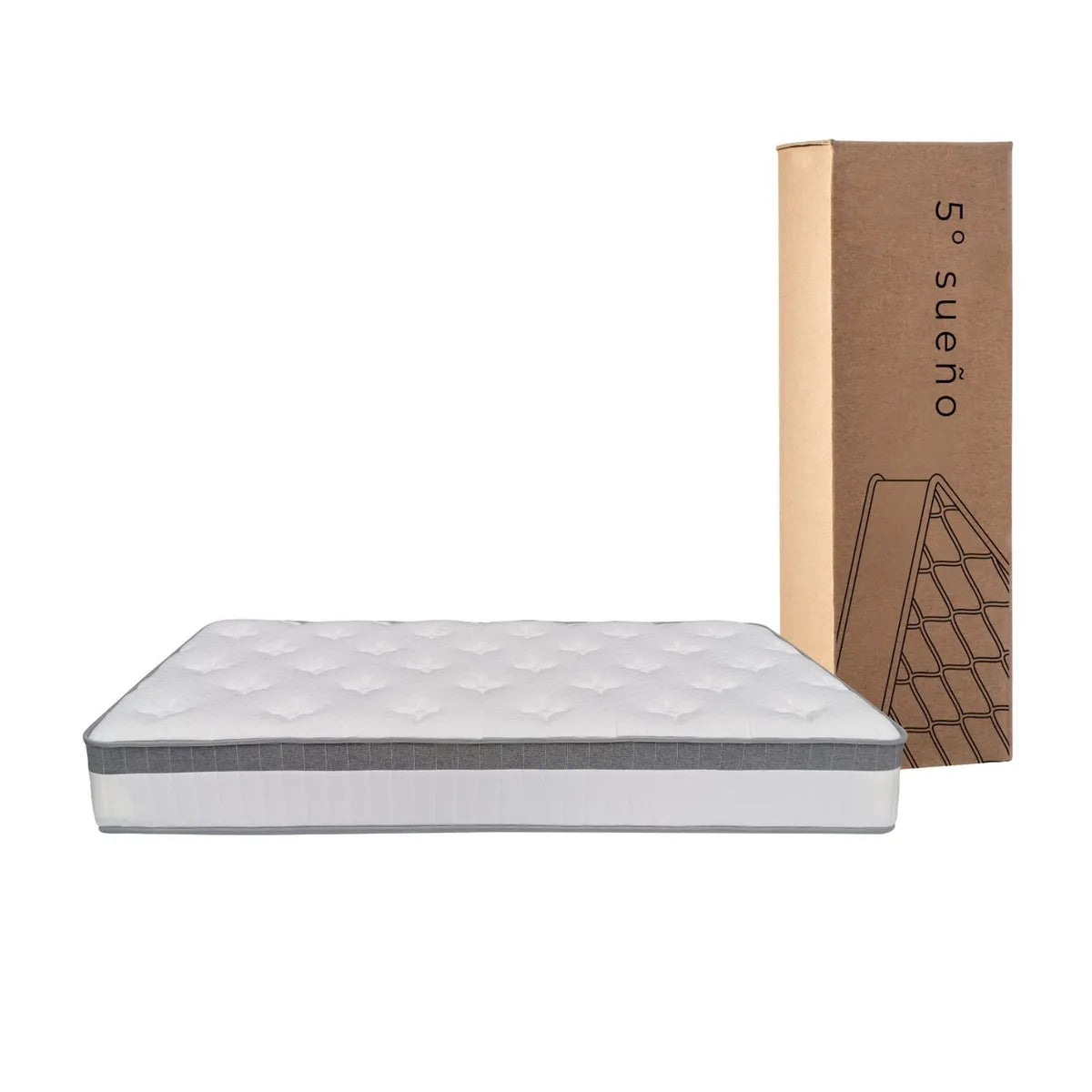 Colchón Pillow 5 Sueño Stella 2 Plazas 150x190 cm RSBRS21150190 Blanco