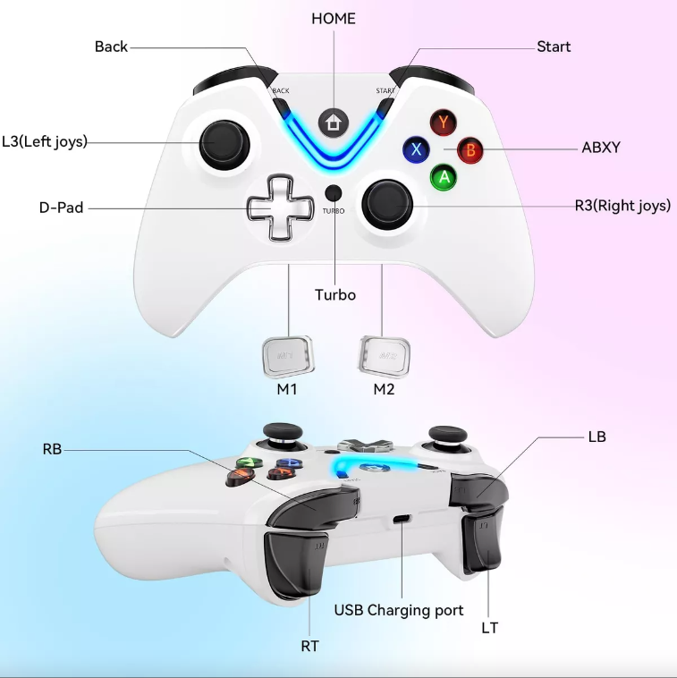 Joystick Inalambrico Hd-65 Blanco