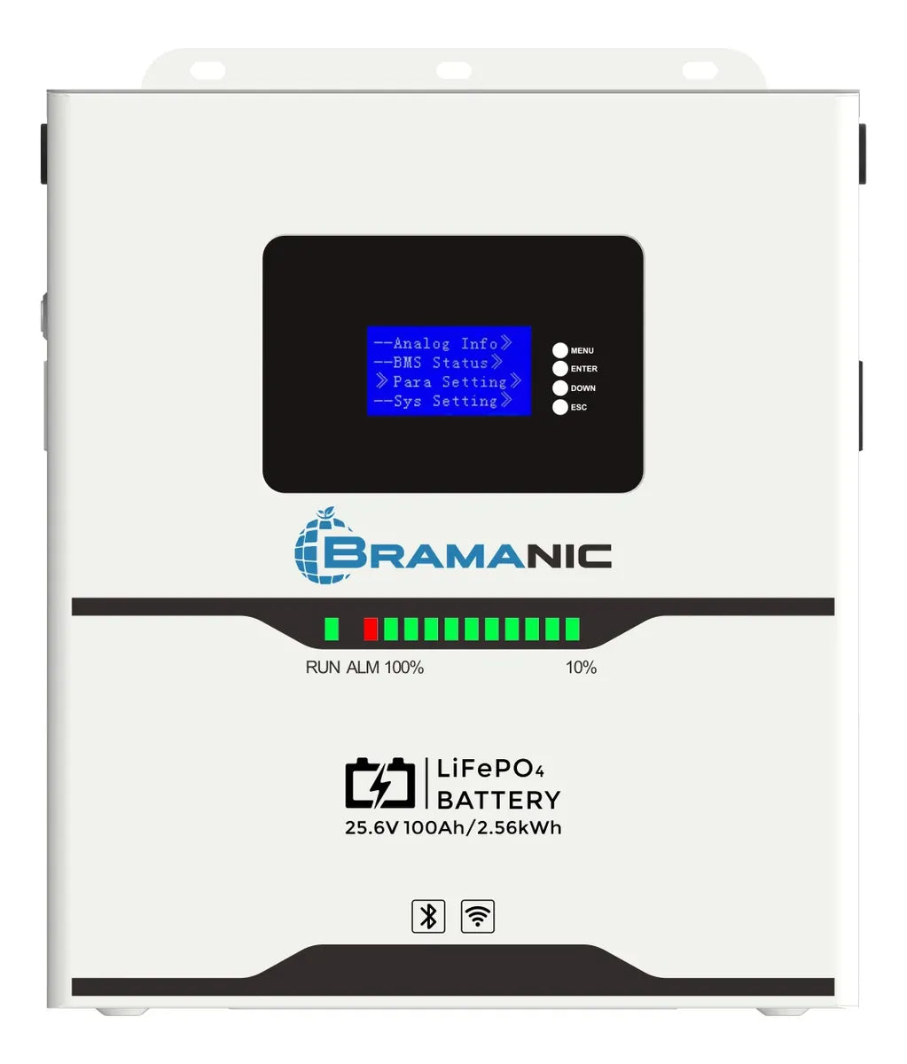 Batería de Litio Bramanic 25.6V 100Ah, Blanco