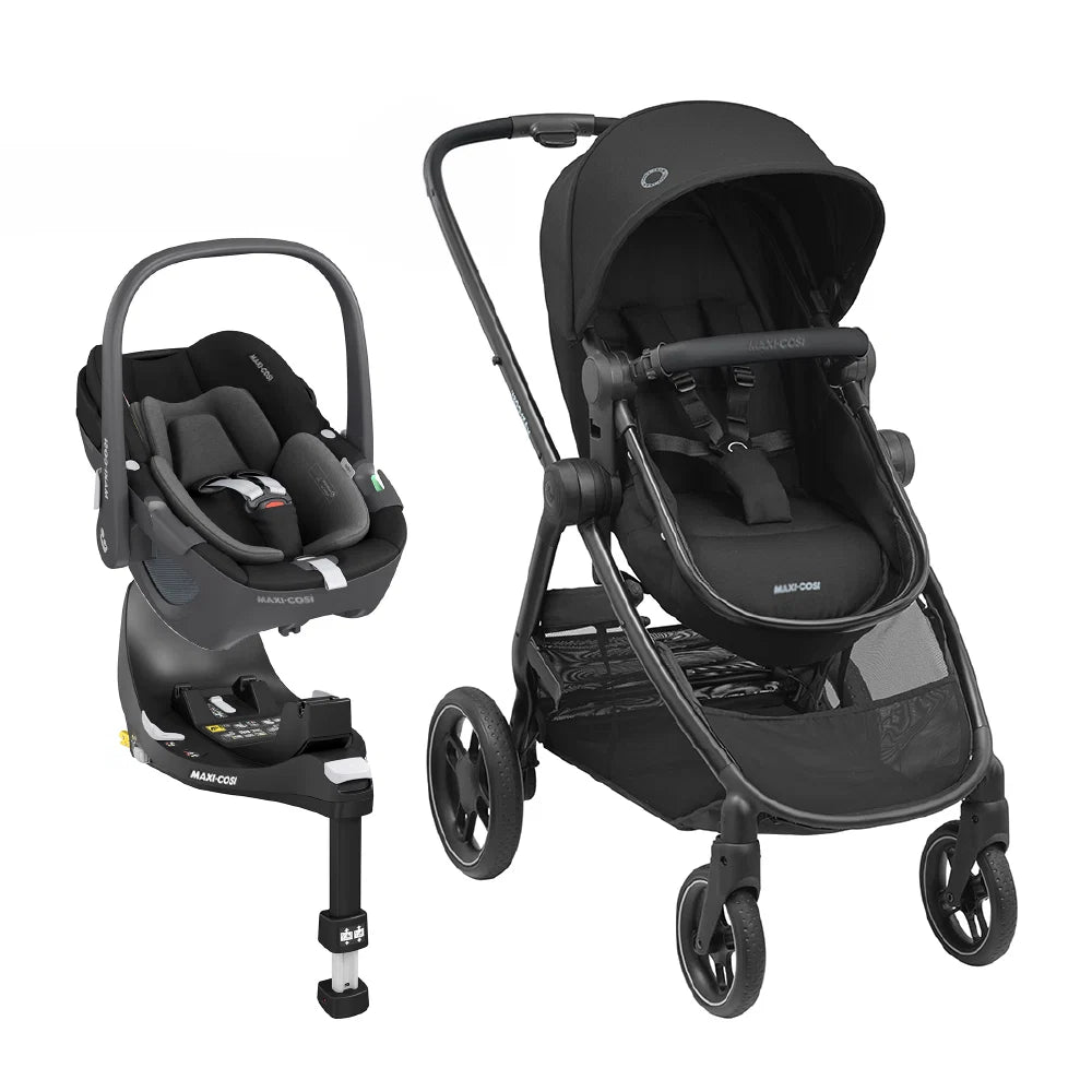 Coche Travel System Maxi-Cosi Zelia 3 + Pebble 360° + Fix Essential Grey