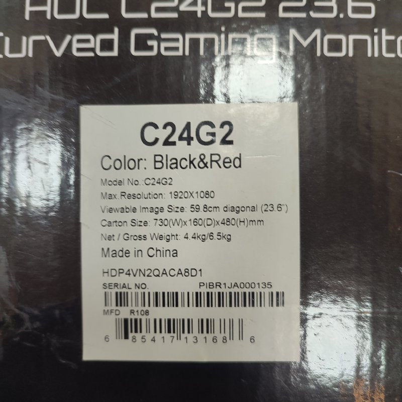 Monitor Gamer Aoc C24g2 Black/Red 23.6"