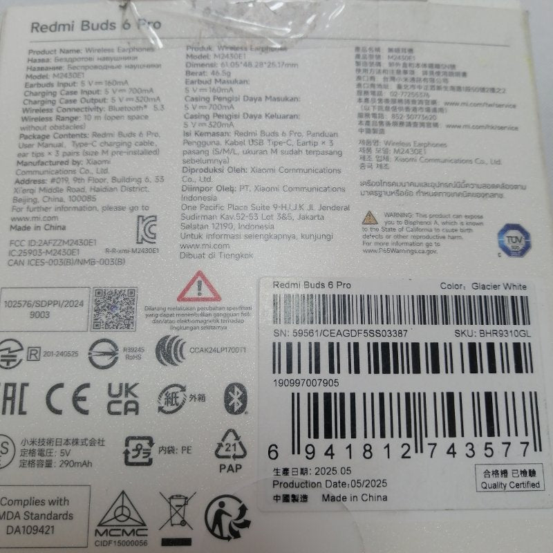 Audífonos Redmi Buds 6 Pro Space Blanco