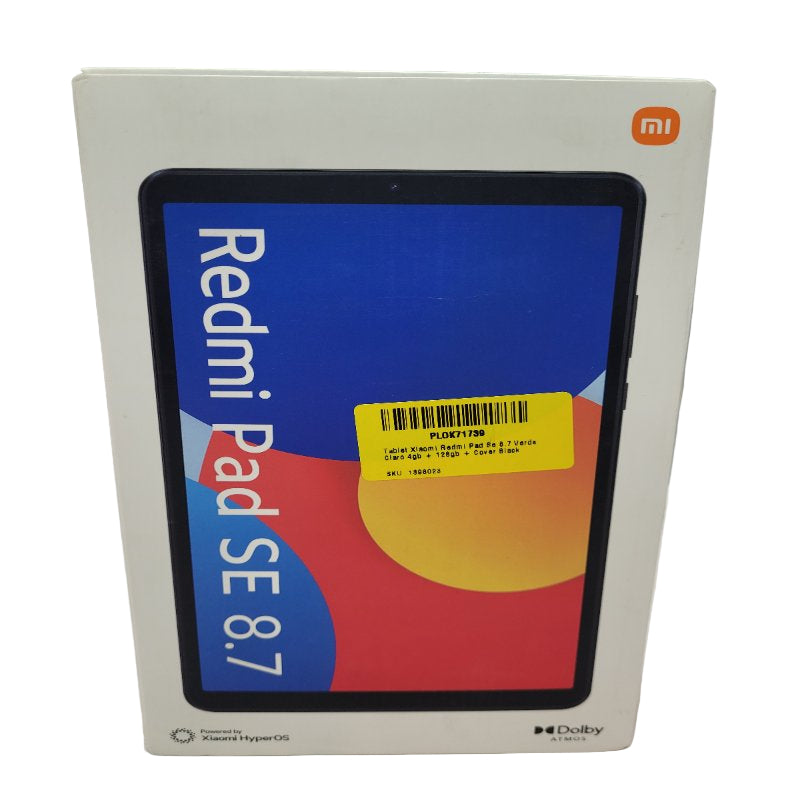 Tablet + Cover Xiaomi Redmi Pad Se 8.7 / 24075rp89g Aurora Green Ram: 4gb / Rom: 128gb