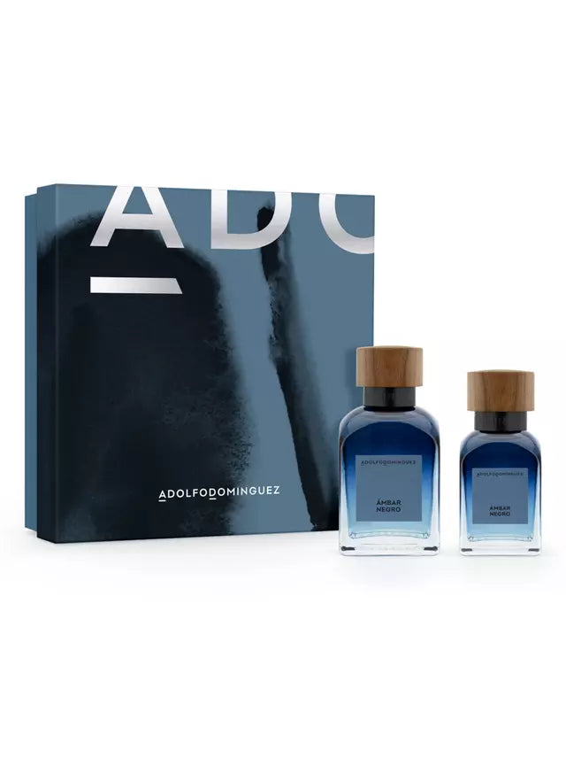 Set Perfume Adolfo Domínguez Ámbar Negro Eau de Parfum 120 ml + 60 ml