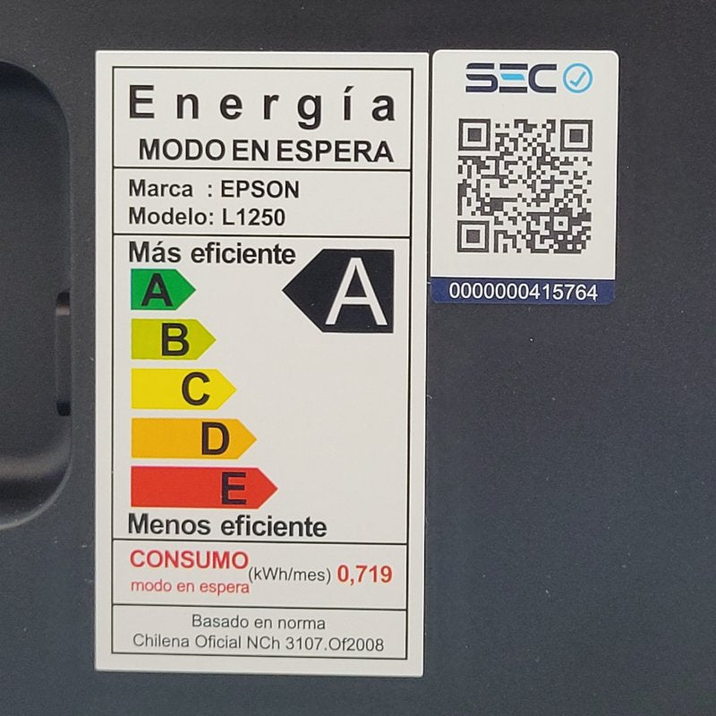 Impresora Inalámbrica Epson Ecotank L1250 Negro
