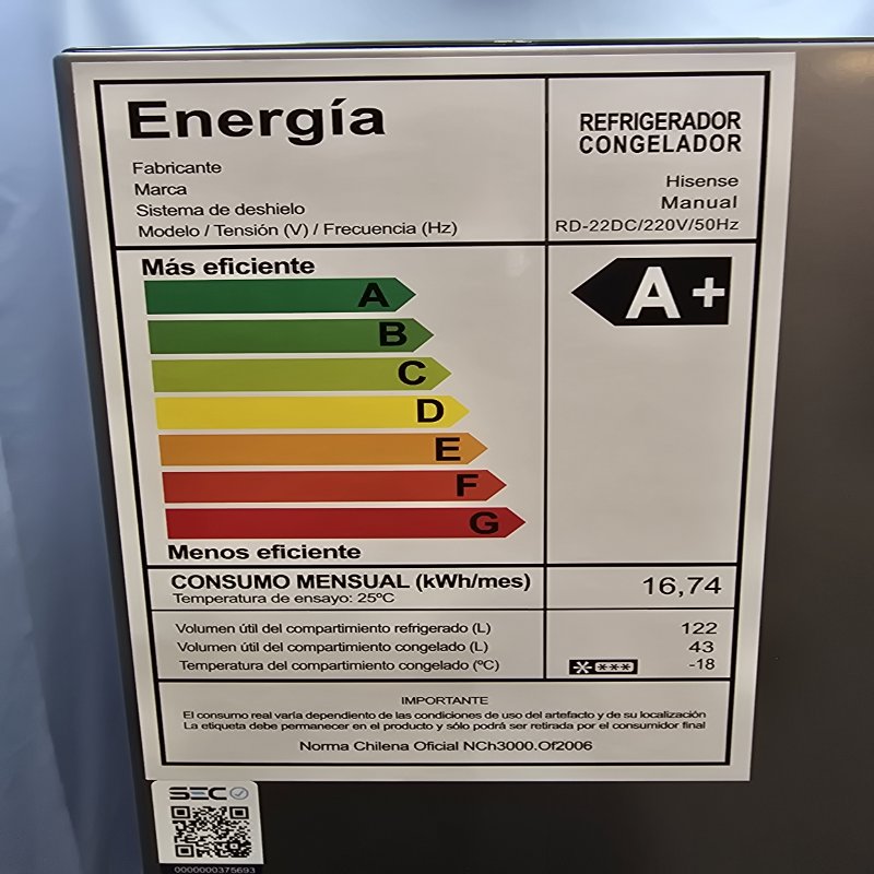 Refrigerador Congelador Hisense RD-22DC Silver 165L