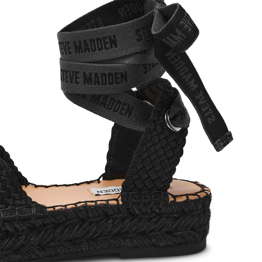 Sandalias Steve Madden Craize – Blk Satin, Negro, Talla 37 Mujer