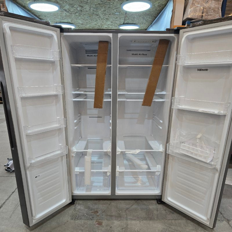 Refrigerador Congelador Dos Puertas Hisense Side By Side Rc-56ws Sistema De Deshielo Automático Silver 428 Litros