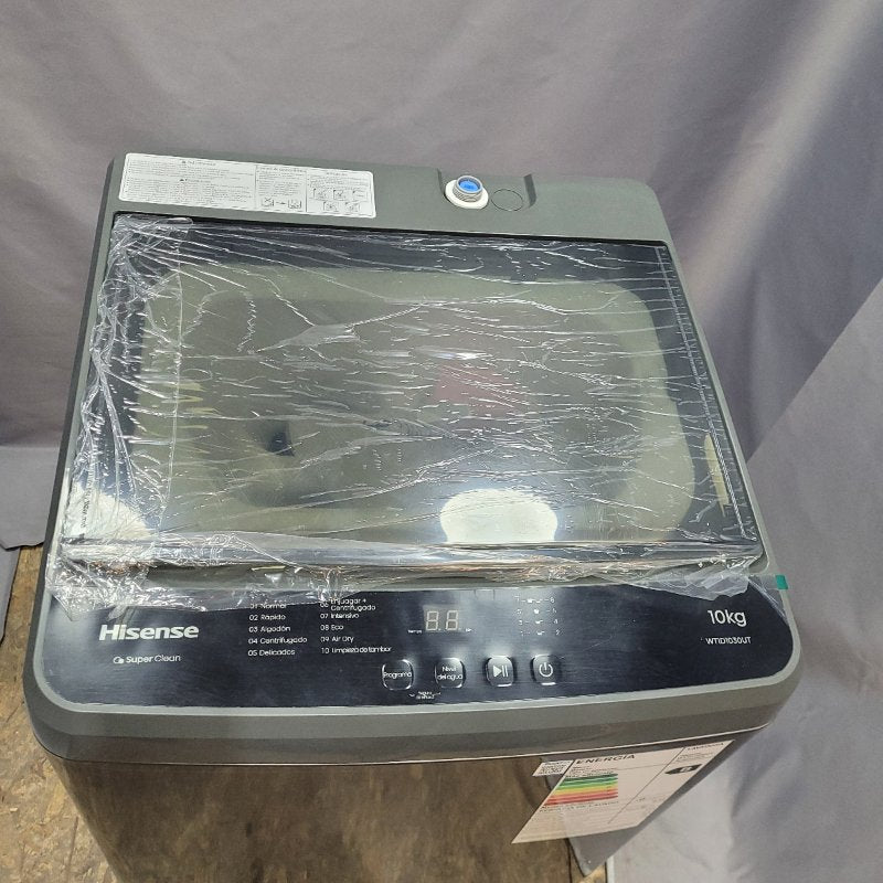 Lavadora  Automática Hisense Wt1d1030ut Gris 10kg
