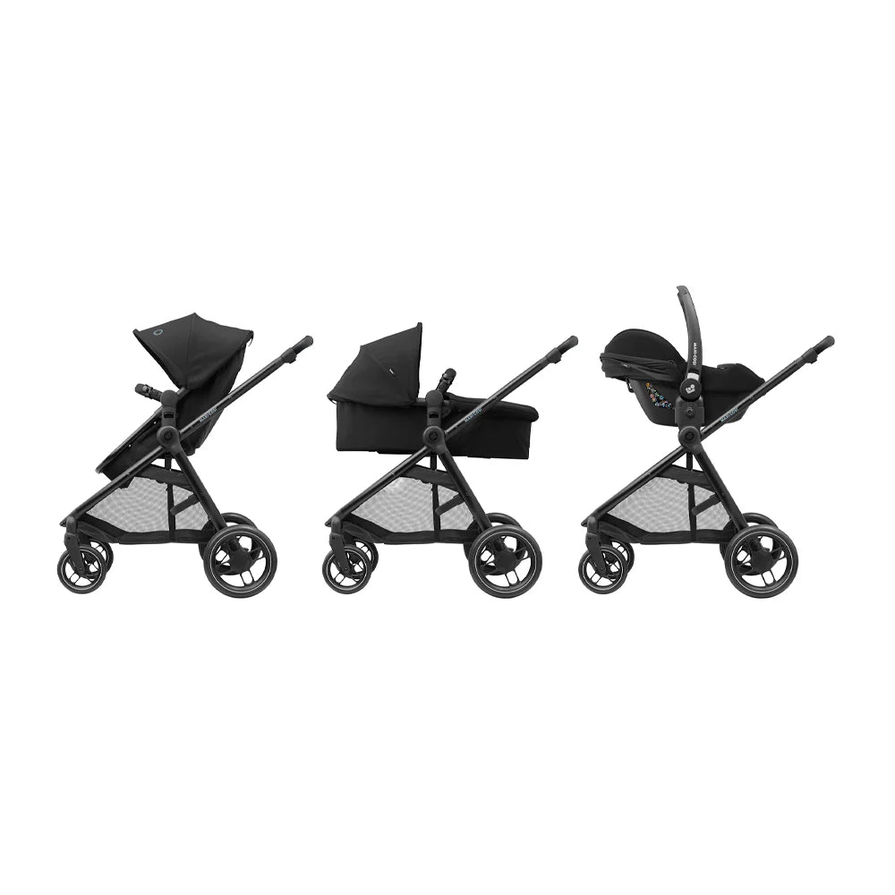 Coche Travel System Maxi-Cosi Zelia 3 + Pebble 360° + Fix Essential Grey