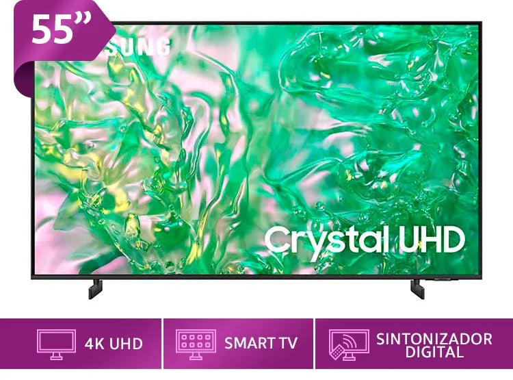 Smart Tv  Cristal Uhd 55 Pulgadas Samsung Un55du8000g Negro
