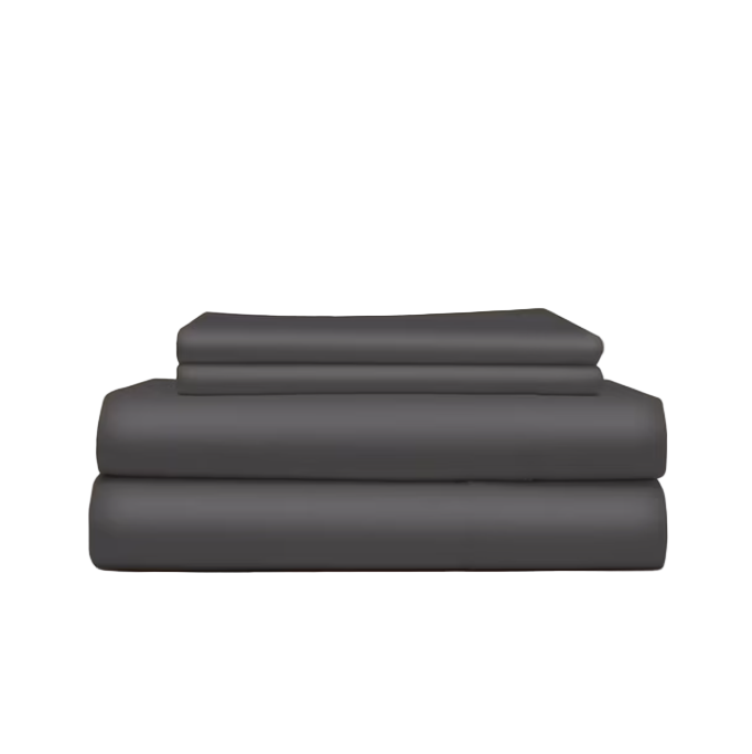 Set De Sabanas 100% Rayon  De Bambu Hypnos Lite Gris Oscuro 1 Plaza