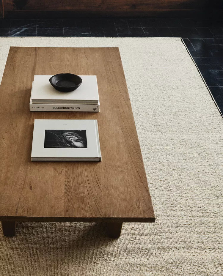 Alfombra Rectangular Zara Home Lana Boucle Blanco 200x300cm