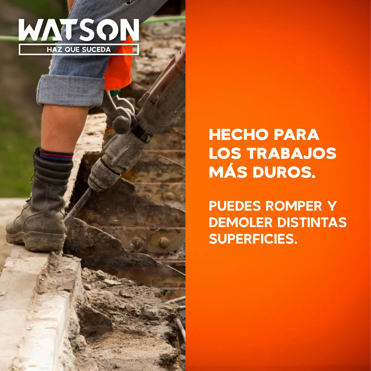 MARTILLO DEMOLEDOR WATSON CANGO + CINCELES 13.8 KG