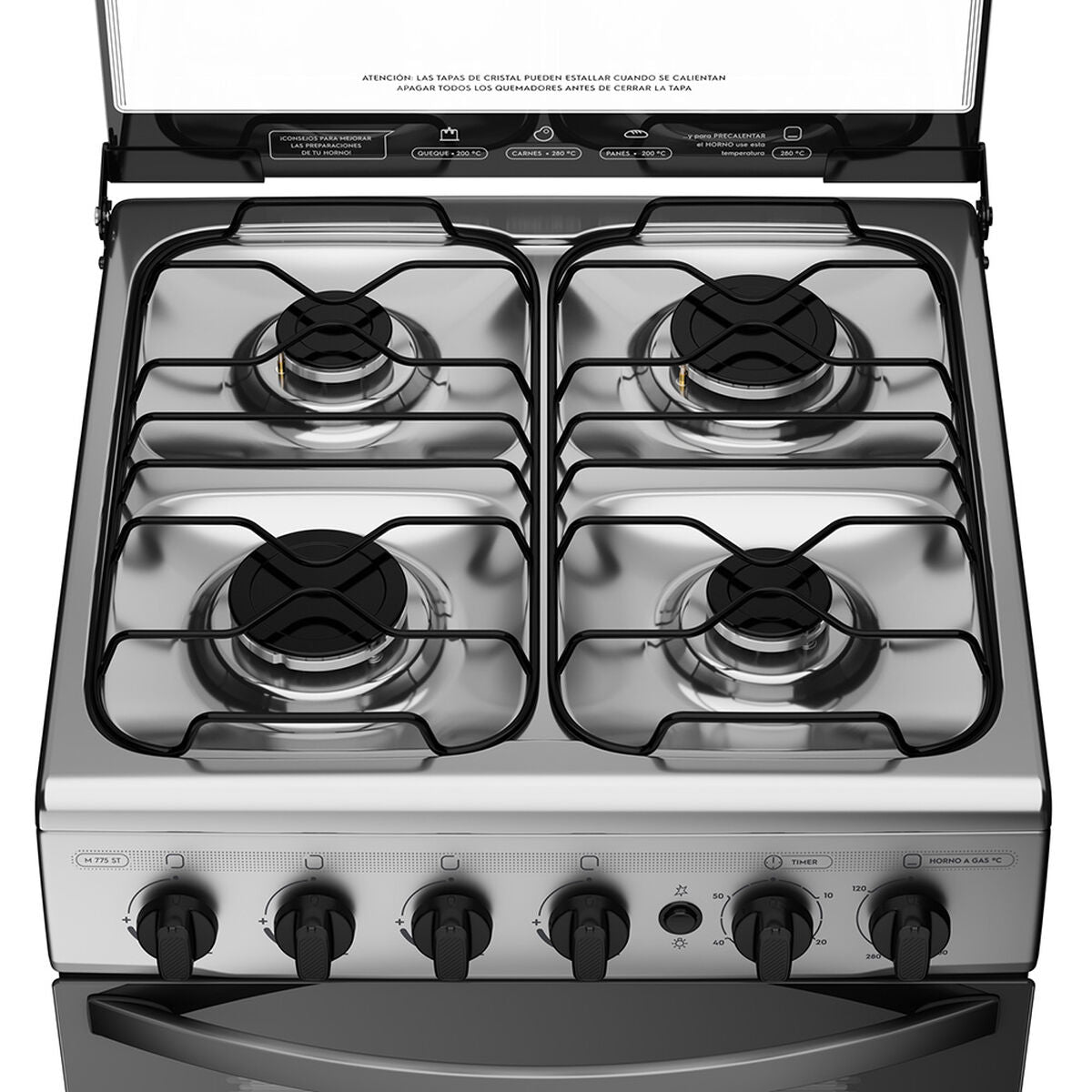 Cocina A Gas  Licuado Mademsa Cuatro Platos M 775 St Gas Licuado Gris