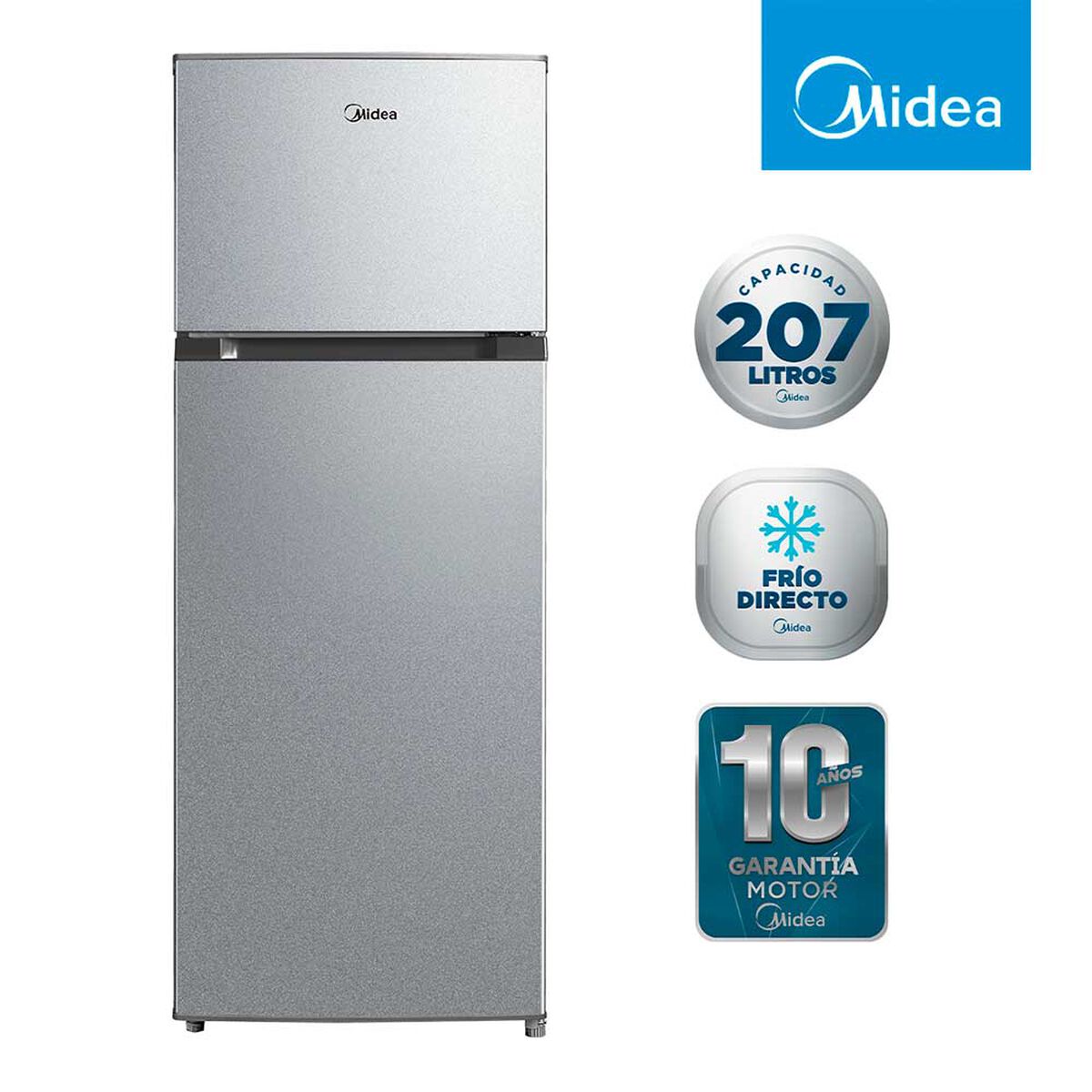 Refrigerador Congelador Midea Tmf Fd 207L Ge50 Inox 207 Lt