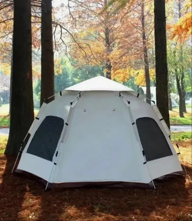 Carpa Hexagonal Automática Fitpro Beige