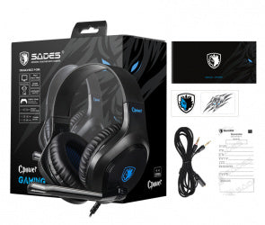 Audifonos Gamer Sades Cpower Azul