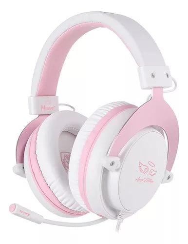 Audifonos Gamer Sades Mpower   Sa-723 Blanco /Rosado