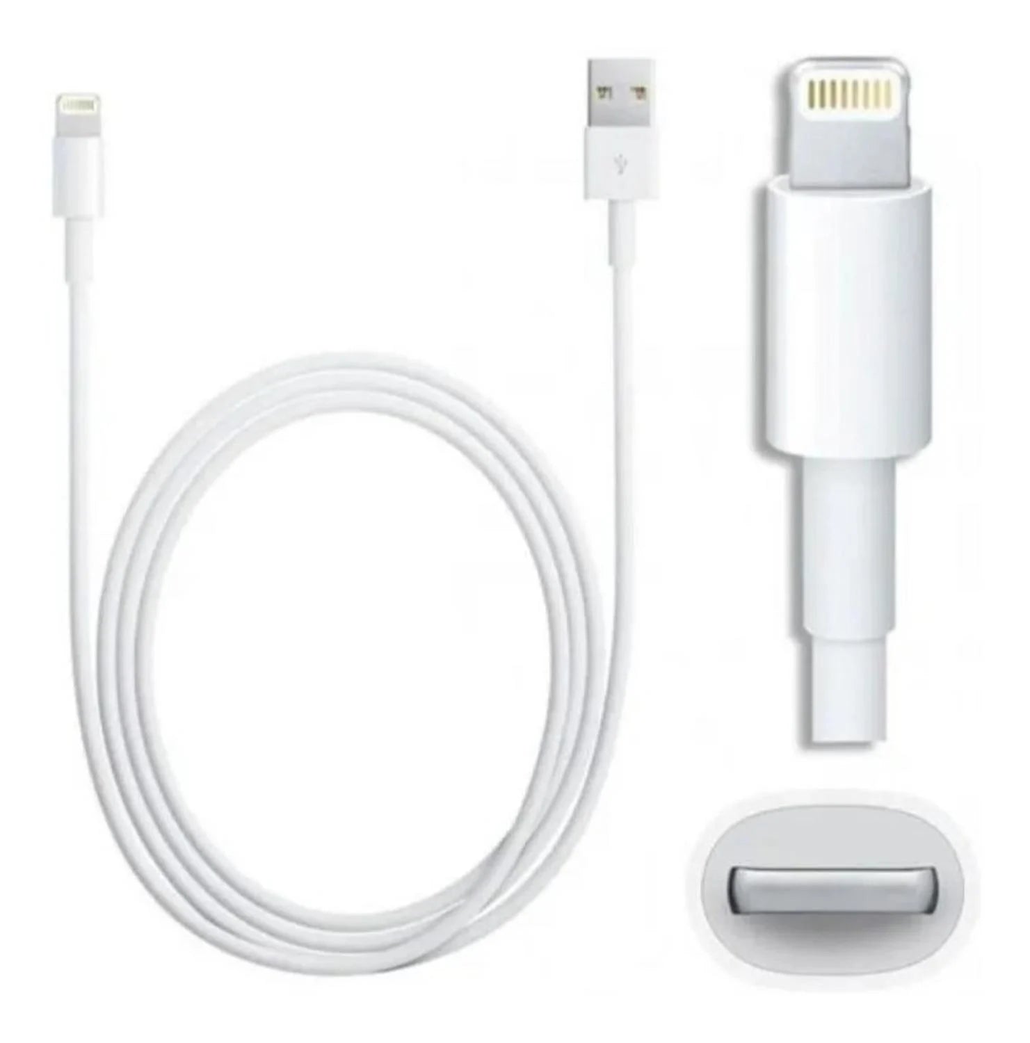 Cable Conector Apple Lightning A Usb Blanco 1Mts