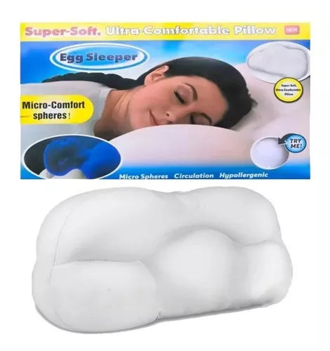 Almohadas Cervical Egg Sleeper Ergonómica Confortable Blanco