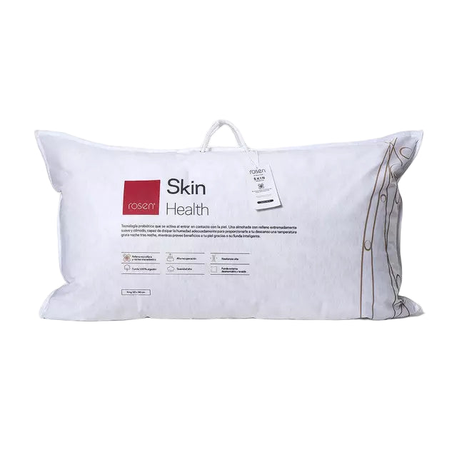 Almohada  Microfibra Y Nucleo Viscoelastico Rosen Skin+King Blanco 50x90 Cm