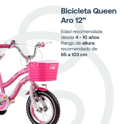 Bicicleta Bebesit Queen Rosado Aro 12