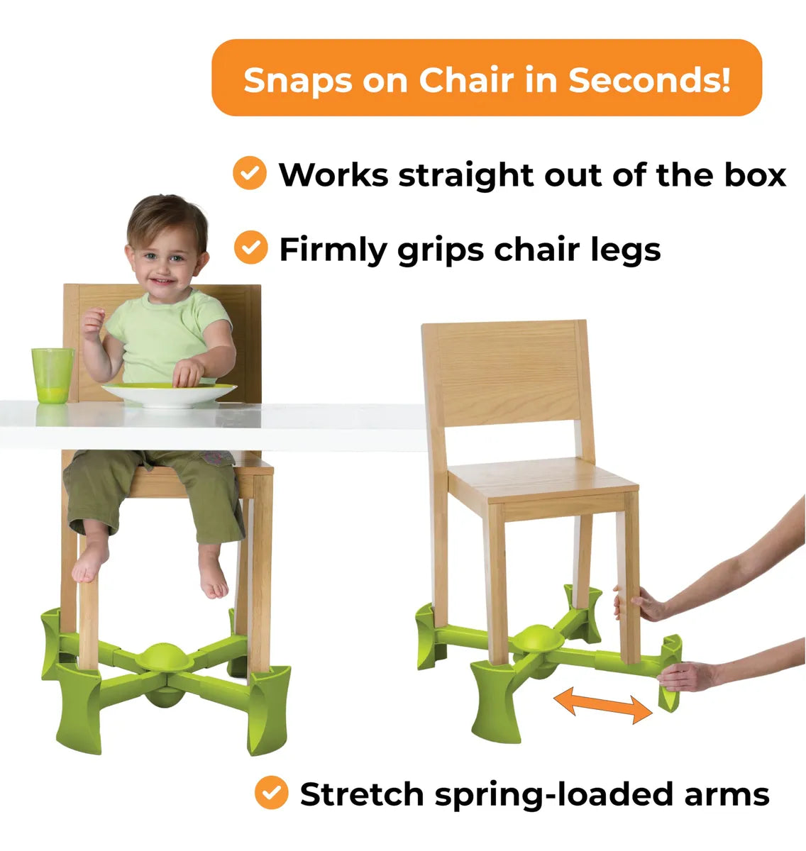 Elevador Para Silla Kaboost 2 A 6 Años Green 300 Lbs