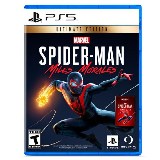 Juego consola ps5 spiderman miles morales ultimate edition