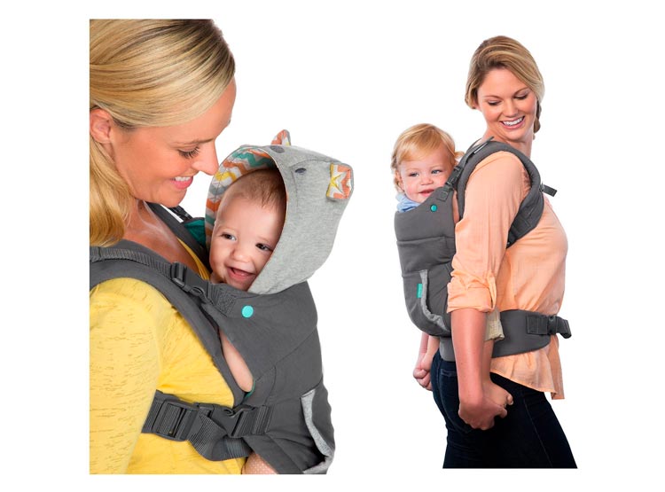 Porta Bebe Infantino Ergonomico Hoodie Carrier Grafito Unisex