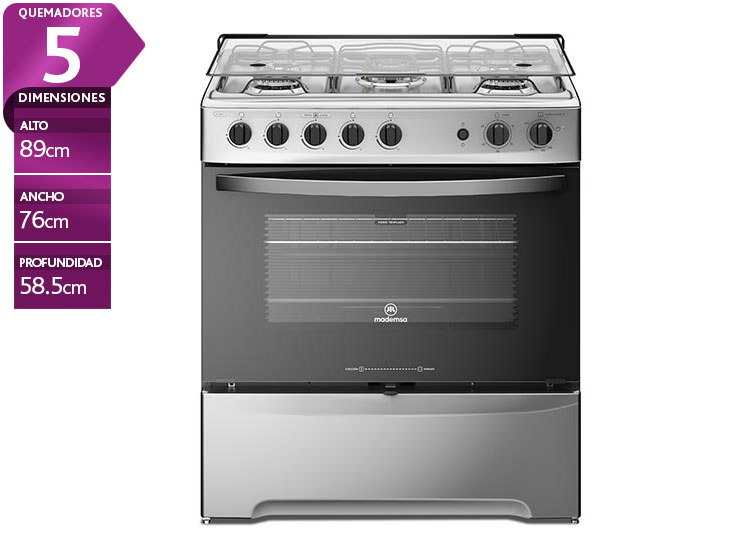 Cocina A Gas Licuado Mademsa M 920 T 5 Platos Gris