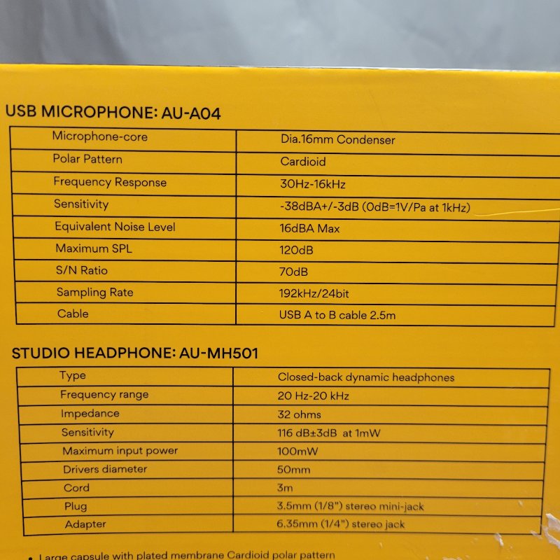 Microphono  Para Podcasting  Con Kit De Arriculares Para Estudio Maono Au-Aoah Negro