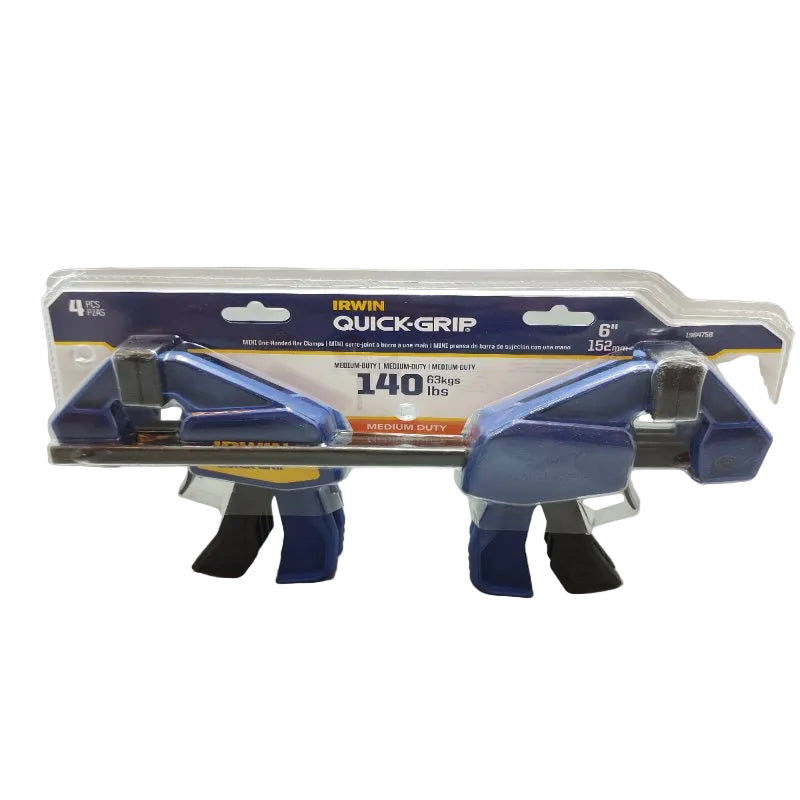 Prensa Rápida Irwin Quick-Grip de 6 Pulgadas, Paquete de 4 Unidades