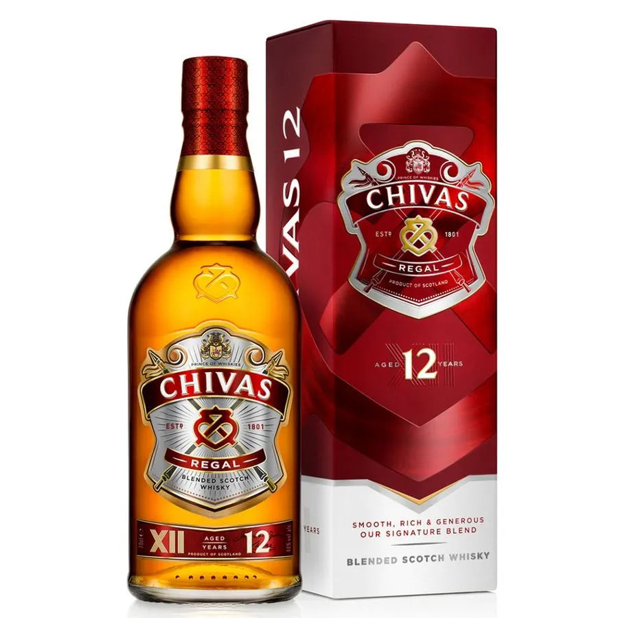 Whisky Chivas Regal Aged 12 Years Blended Scotch 750 ml