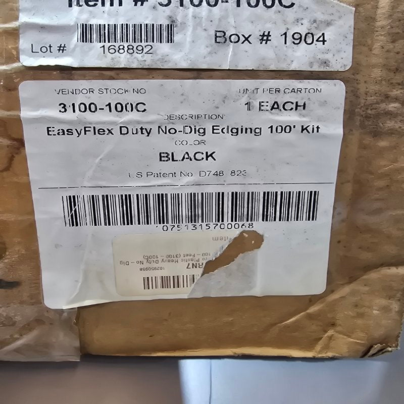 Kit De Bordes De Paisaje Easyflex Sin Excavación - 100 Pies Dimex Negro