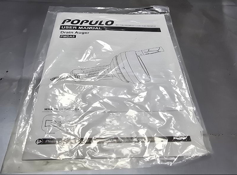 Desatascador De Desagües Serpiente De Plomería Populo Pmda5 Rojo /Negro