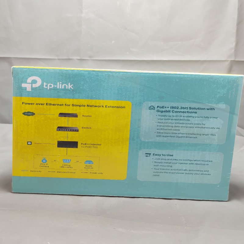 Inyector Tp Link Poe ++ Gigabit Tl-Poe170s 60w