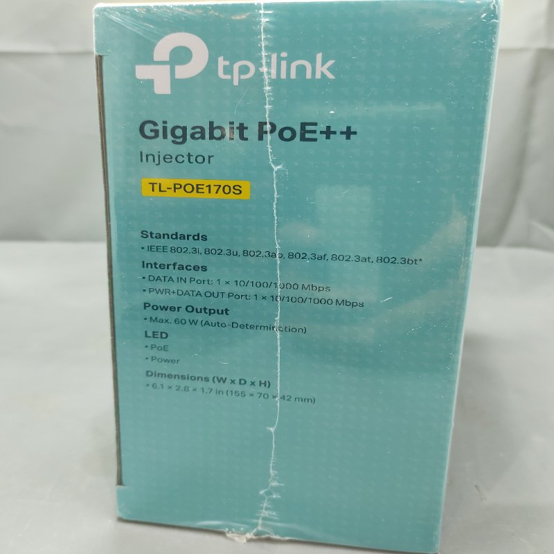 Inyector Tp Link Poe ++ Gigabit Tl-Poe170s 60w