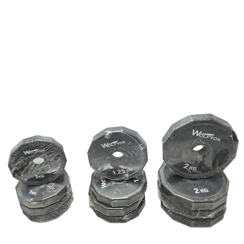 Dumbbell Barbell Set 20 Kg Wolfyok 1kg/1.25kg/2 Kg Negro