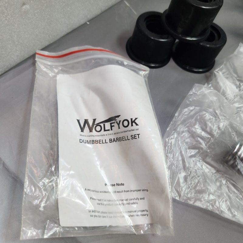 Dumbbell Barbell Set 20 Kg Wolfyok 1kg/1.25kg/2 Kg Negro