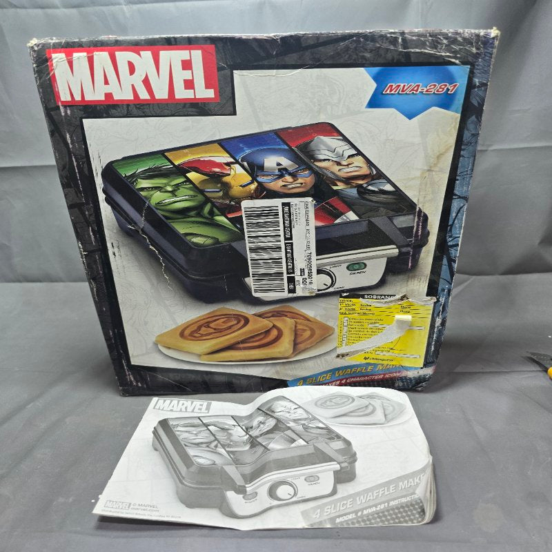 Waflera Eléctrica Marvel Mva-281 Negro 1200 W