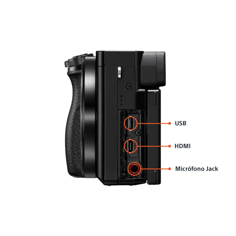 Cámara Fotográfica Sony ILCE-6100K, Negro