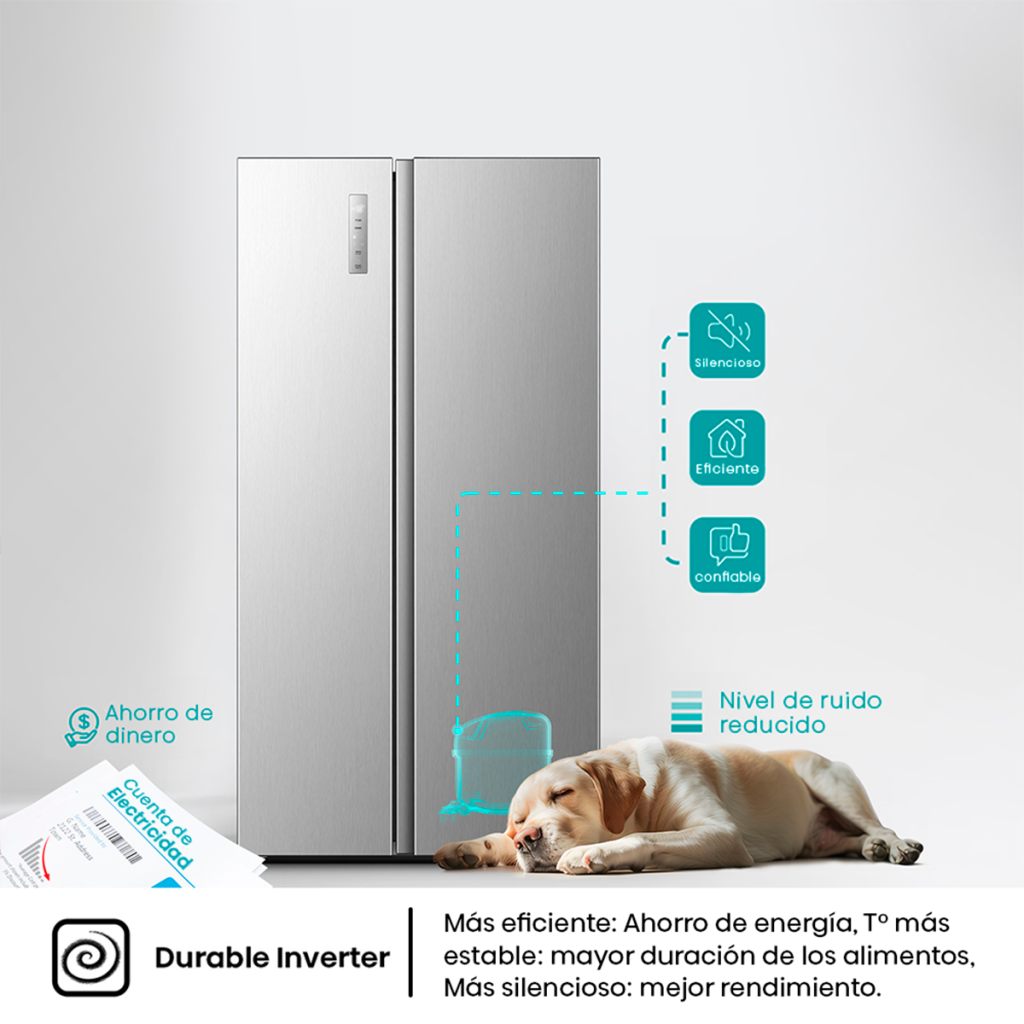 Refrigerador Hisense RS3P558NECF Inox 531 Litros