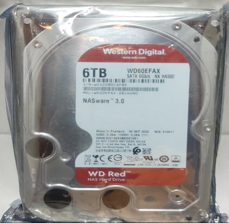 Disco Duro Interno Western Digital Hdd 5400 rpm Wd60efpx Sat 6tb 256mb Cache 3.5"
