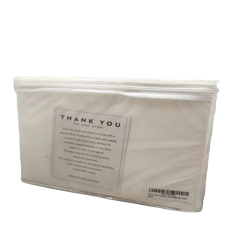 Juego De Sabanas Westbrooke Linens 500 Hilos Blanco Queen 4