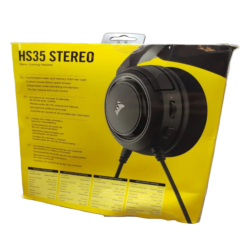 Audífonos Gamer Corsair Hs35 Stereo Negro