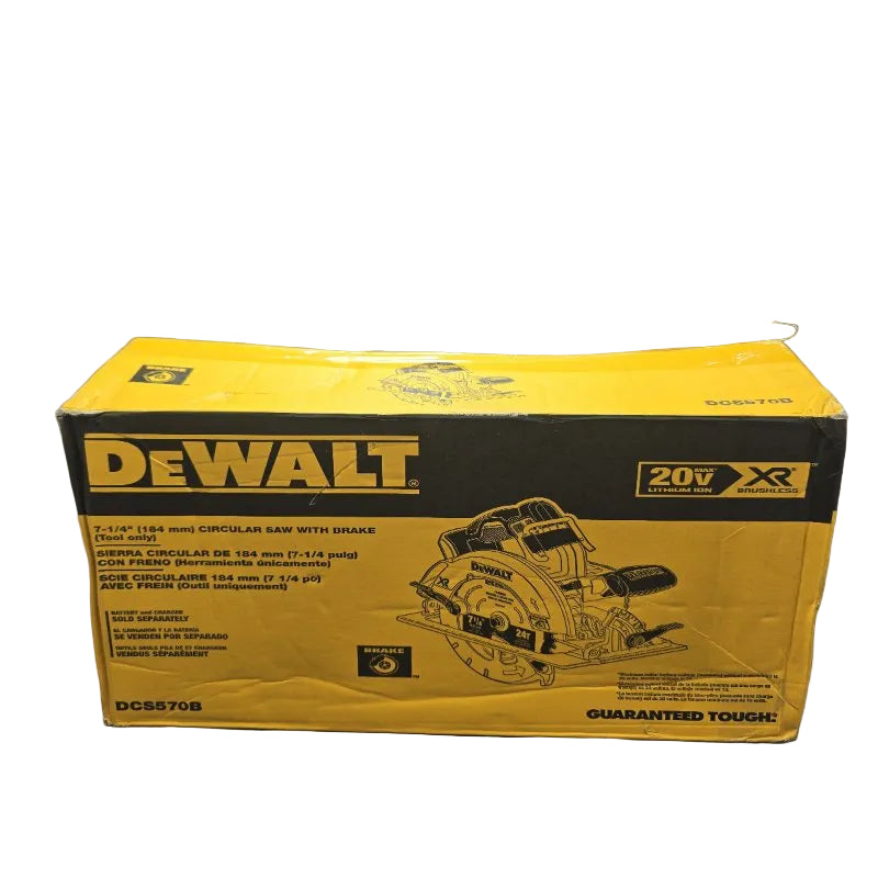 Sierra Circular De 184Mm (7-1/4 pulg) Con Freno Dewalt Dcs570b Amarillo/ Negro 20v
